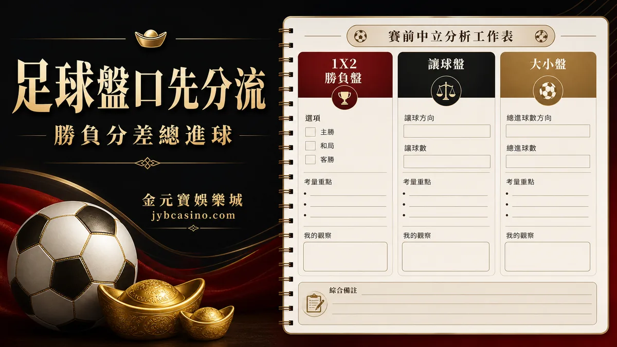 足球盤口先分流（示意圖）